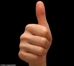 a thumb up sign is shown in front of a black background