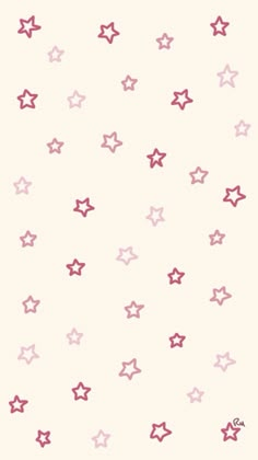 pink and red stars on a white background