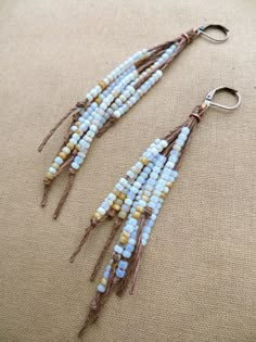 Natural Earrings, Earrings Feather, Beaded Earrings Tutorials, Beaded Earrings Diy, Nature Earrings, Beaded Earrings Patterns, Earrings Inspiration, Earring Tutorial, Maasai