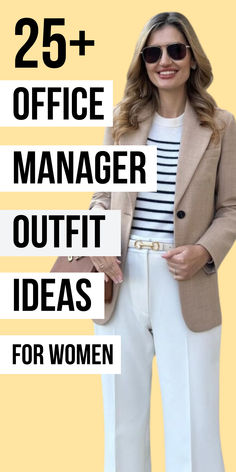 Hey there, office managers! Did you know that dressing well can make a big difference in how people see you at work?  When you look professional and put-together, it shows that you’re serious about your job and ready to take on anything. Plus, it can give you a confidence boost and help you feel like a real boss! But figuring out what to wear can be tough sometimes, right? Woman’s Office Outfits, Tan Pants Work Outfit Women, Office Clothing For Women, Office Wear Ideas For Women, Last Minute Work Outfit, Autumn Office Outfits Women 2024, Dressing Style Ideas For Women, Office Outfit Cold Weather, Modern Office Attire Women