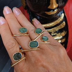 A grade Certified Moldavite Ring Gold Vermeil Meteorite Ring Gold Green Gemstone Ring Authentic Czech Moldavite Ring Healing Crystal Ring ♡ ITEM SPECIFICATIONS ------------------------------------------- ❥ Gemstone: Handpicked Raw Moldavite from Czech Krumlov (the heart of Moldavite) ❥ Stone setting: Bezel ❥ Ring weight: 3-5 gr ❥ 100% handmade, slowly with love and attention to detail ❥ Solid sterling silver 925/1000 with 22k gold vermeil ❥ Anti-tarnish plated ❥ Authentic design ❥ Meaningful gif Moldavite Ring, Three Necklaces, Healing Crystal Ring, Green Gemstone Ring, Moldavite Jewelry, Moldavite Stone, Meteorite Ring, Family Necklace, Ringe Gold