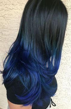 Blue Tips Hair, Electric Blue Hair, Rachel Hair, Square Face Hairstyles, Hair Inspiration Long