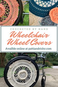 crocheted by hand wheelchair wheel covers available online at patandricky com