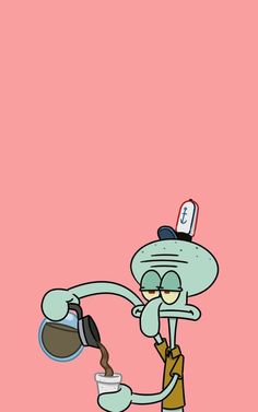 an image of a cartoon character pouring coffee