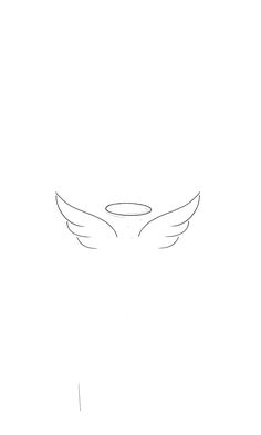 a drawing of an angel wing on a white background