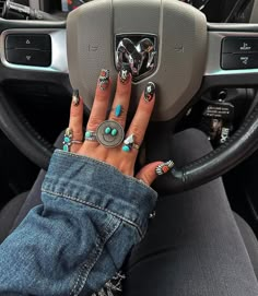 Western Ghost Nails, Dark Western Nails, Mechanic Nails, Christmas Nails Western, Cowboy Halloween Nails, Koe Wetzel Nails, Christmas Western Nails, Western Halloween Nails, Turquoise Western Nails