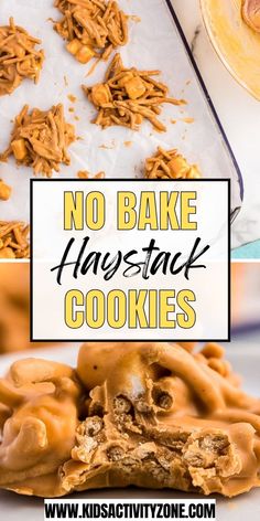 no bake haystack cookies with text overlay