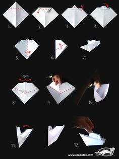 how to make an origami paper boat with instructions for making it in the dark