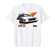 PRICES MAY VARY. Officially Licensed Back To The Future Apparel 20NVBF00032A-001 Lightweight, Classic fit, Double-needle sleeve and bottom hem Retro Stripes, To The Future, Back To The Future, Branded T Shirts, The Future, Top Styles, Retro Vintage, Fashion Branding, Couture