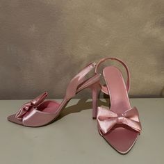 Brand New! Never Worn! Was Just The Wrong Size. Super Comfortable Too! I Was Very Surprised! Soft Pink Heels, Pink Wedding Heels, Bridesmaid Outfit, Wedding Heels, Pink Heels, Pink Satin, Pink Wedding, Soft Pink, Shoes Women Heels