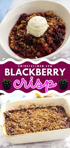 Here's a fruit crisp for your Labor Day party food ideas! Sweet and juicy with a buttery oat topping, every bite of this easy blackberry crisp recipe is divine. Enjoy this simple summer dessert with ice cream or whipped cream! Blackberry Crisp Recipe, Blackberry Crisp, Farmhouse Recipes, Easy Impressive Dessert, Blackberry Dessert, Crisp Desserts, Blackberry Crumble, Blackberry Recipes