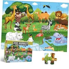 Return Policy Fast Delivery Trusted seller Jumbo Floor Puzzle for Kids, Large Jigsaw Puzzles 35 Piece for Kids Ages 3-5,Preschool Learning & Education Toys, Gifts for 4-8 Year Old Boys and Girls (Grassland Animal) Product Description 【Educational & Entertaining Puzzles】This set includes 35 pieces of a giant floor puzzles. puzzles with animals are built to challenge kids and improve fine motor, observation, and problem-solving skills. Adorable and charming illustrations can attract children to study the animal world. 【High-Quality Puzzle Pieces】Each puzzle piece is made of extra-thick, durable cardboard, which is sturdy enough and do not tear. Animals puzzle is printed with non-toxic ink, with a glossy finish that is wear resistant to ensure long time storage. 【Skills Development】Perfect ed Brain Thinking, Help Kids Focus, Funny Puzzles, Floor Puzzle, Puzzle For Kids, Animal Puzzle, Kids Focus, Pet Signs, Boys Playing