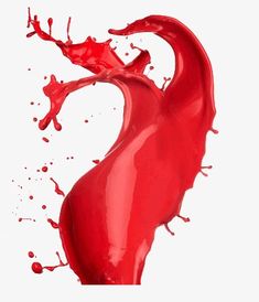 a red liquid splashing into the air