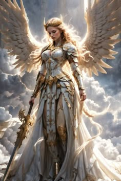 Female Angel Warrior, Evil Goddess, Women Characters, Angel Tattoos