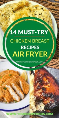 Air-fryer chicken breast recipes. Air-fryer chicken breast with & without breading, Buffalo, parmesan, Panko, Crispy & BBQ & more. These Air-fryer chicken breast recipes will show you how to make delicious fried chicken from scratch. Make this Air fryer chicken at home whether you're hosting a party, watching the Super Bowl, or entertaining. Why not make these Air-fryer chicken breast recipes for friends? They're also perfect for family meals, holidays & all year round. Which is your favorite? Grilled Chicken Air Fryer Recipes, Air Fryer Chicken Breast Recipes Healthy, Air Fryer Chicken Breast Boneless, How To Season Chicken, Chicken Breast Recipes Air Fryer, Recipes For Friends, Air Fried Chicken Breast, Air Fryer Chicken Breast Recipes, Spicy Chicken Breast Recipes