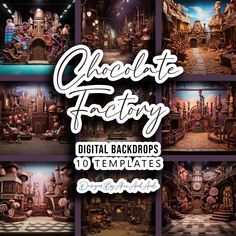 the digital backgrounds for chocolate factory