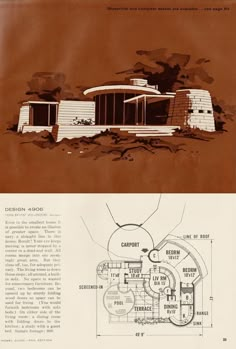 an architectural drawing shows the plans for a house