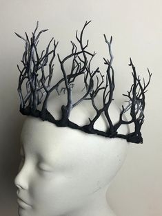 Twig Crown Headpiece Branch Headdress Woodlands - Etsy Forest Witch Accessories, Diy Wire Crown, Feral Woman, Branch Crown, Forest Crown, Twig Crown, Tree Crown, Witch Crown, Nature Crown