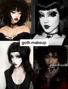 Makeup Ideas Drawing, Goth Makeup Ideas, Trad Goth Makeup, Goth Eye Makeup, Dark Makeup Looks, Afro Punk Fashion, Makeup Drawing