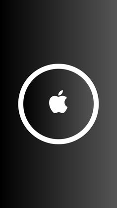 an apple logo on a black background