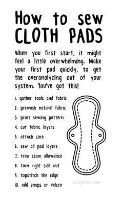 how to sew cloth pads