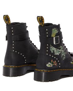 GOMEZ WB BLACK MALDOVA WP BOOT – Posers Hollywood Custom Doc Martens, Dr Martens Store, Magic Shoes, Fred Perry Shirt, Botanical Embroidery, Doc Martens Boots, Black Dr Martens, Tokyo Street Fashion, Boots Uk