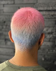 Colored Buzzed Hair, Shaved Hair Colour Designs, Colorful Buzzed Hair, Shaved Head Inspiration, Shaved Hair Dyed Designs, Bald Head Color Designs, Colorful Shaved Head, Shaved Hair Color Ideas, Shaved Head Color Design