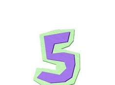 the letter e is made up of purple and green paper