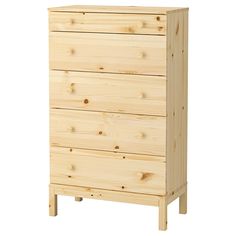 a wooden dresser with three drawers on one side and two legs at the other end