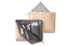 A tech organizer that's smart and sophisticated | Cool Mom Tech Tech Organizer, Leather Pouches, Tech Organization, Best Leather Wallet, Mark And Graham, Clutch Pouch, Nice Leather, Leather Clutch