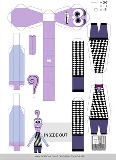 the inside out of an origami paper doll