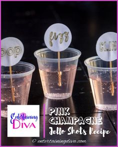 Pretty Pink Champagne Jello Shots Orange Jello Shots, White Jello, Rum Jello Shots, Margarita Jello, Margarita Jello Shots, Champagne Jello