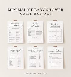 the minimalist baby shower game bundle