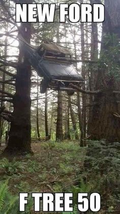 the facebook page shows an image of a tree house in the woods