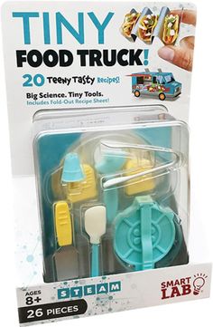 Smart Lab Toys Smart Lab Toys Tiny Food Truck! - Little Miss Muffin Children & Home Taco Toys, Papercraft Food, Recipe Sheet, Piping Tip, Tortilla Press, Crepe Pan, Recipe Sheets, Real Kitchen, Oven And Microwave