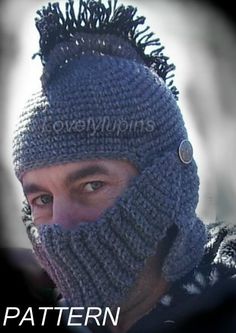 crochet knight pattern spartan hat pattern stylish skullcap Crochet Knight, Handsome Knight, Running Gadgets, Practical Crochet, Batman Kids, Crocheting Projects, Crazy Hats, Bonnet Crochet, Crochet Beanie Pattern