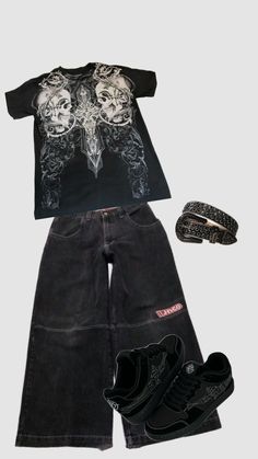 Y2k Affliction Outfit, Emo Outfits For Guys, Y2k Emo Guy Outfits, Soft Affliction Style, 2000s Affliction, Grunge Affliction, Y2k Outfits Men, Punk Style Outfits