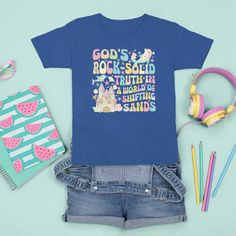 a t - shirt that says god's rock solid truth is in the making