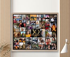 a photo collage with the words 30th birthday written on it in gold and surrounded by photos