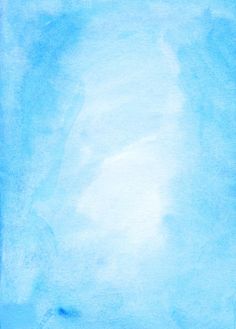 an abstract blue watercolor background with white clouds