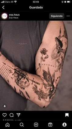 a person with tattoos on their arms