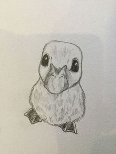 a pencil drawing of an owl sitting on top of a piece of paper with its eyes closed