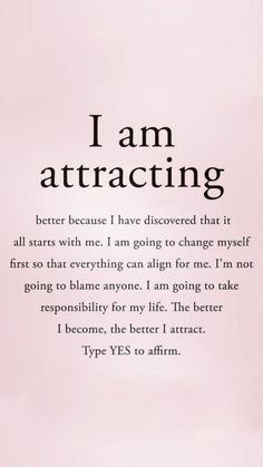 Attraction Affirmations Quotes Dream, Spiritual Manifestation, Attraction Quotes, Manifestation Law Of Attraction, Law Of Attraction Quotes, Self Love Affirmations, Positive Self Affirmations, Love Affirmations, Manifestation Affirmations