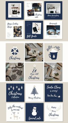 christmas greeting cards with blue and white designs