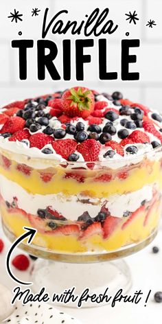 the very best vanilla trifle recipe is easy to make and it's delicious