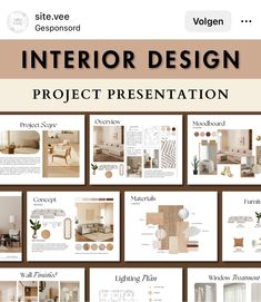 the interior design project presentation is shown