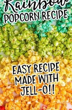 rainbow popcorn recipe made with jell - o