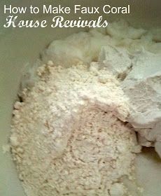 how to make faux coral house rejuicings in a white bowl with the words, how to make faux coral house rejuicings