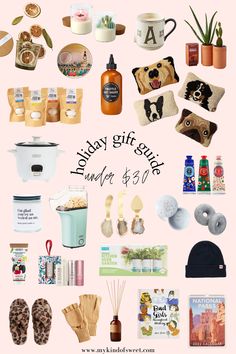 a collage of gifts for the holiday season