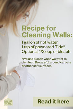 Recipe for Cleaning Walls Clean Your Walls, Top Hacks, Touch Light Switch, Door Frames